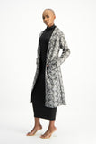 Cece Faux Leather Trench Coat - Snake Print