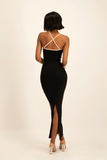 Zee Ribbed Bodycon Dress w/ Contrast Piping