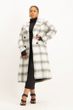 Sofia Cream/Green Check Coat