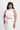 Hazel High Neck Crop Top - White