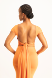 Aura Open Back Wrap Top - Dusty Orange