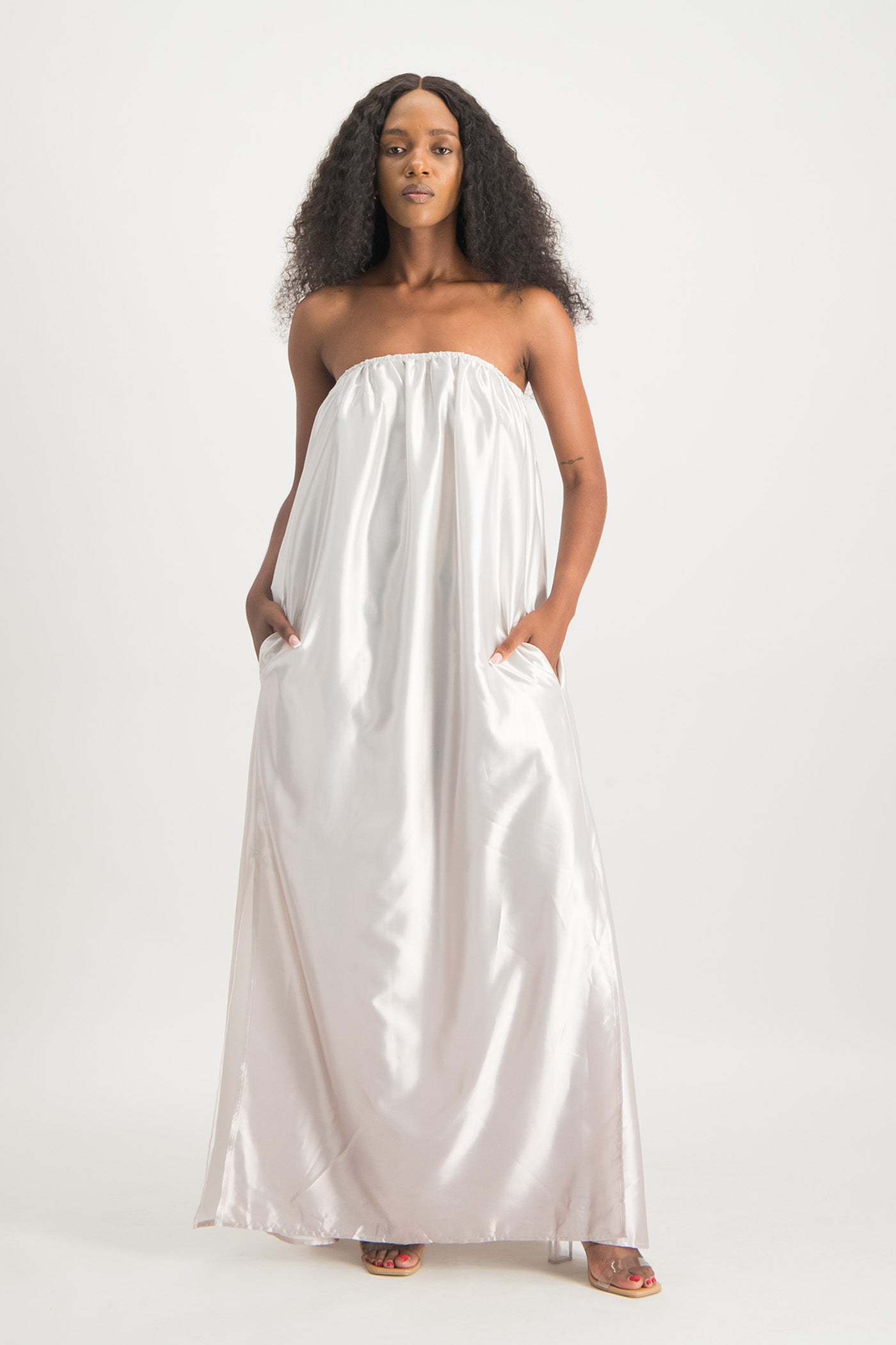 sonya satin dress Sonya Satin Maxi Dress - Mauve/combo