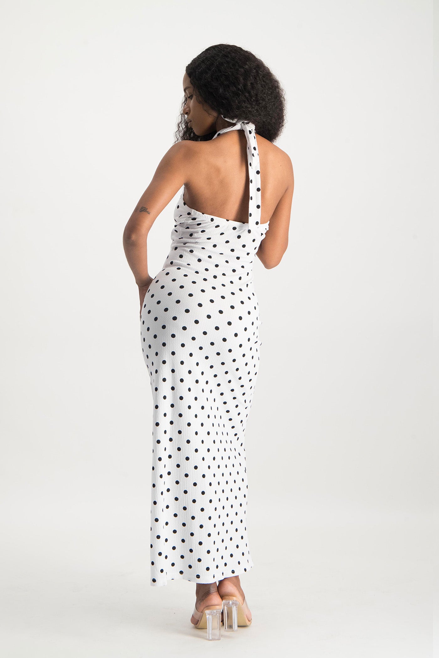 Noa Halter Neck Polka Dot Dress Shop Brett Robson Noa Halter Neck Polka Dot Dress Shop Brett Robson