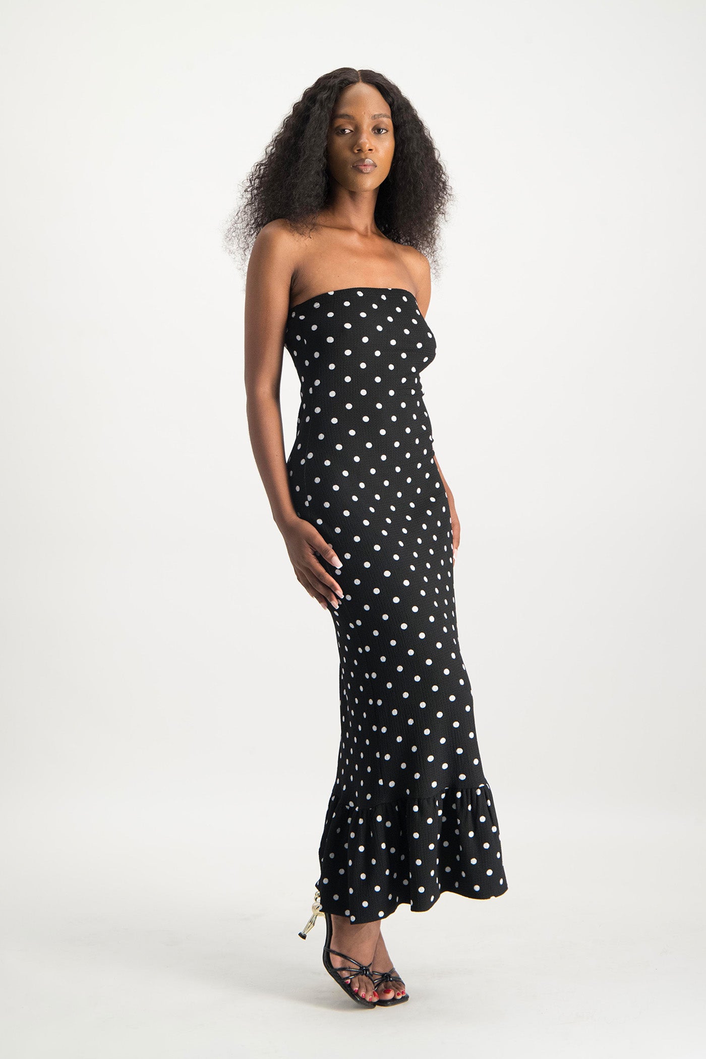 BLACK POLKA DOT XS