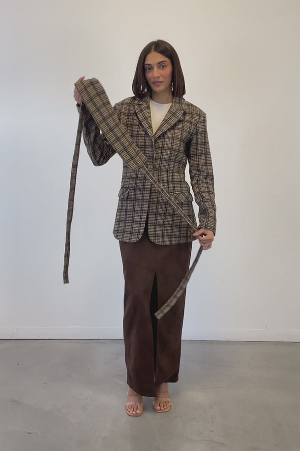 Brown Check XS