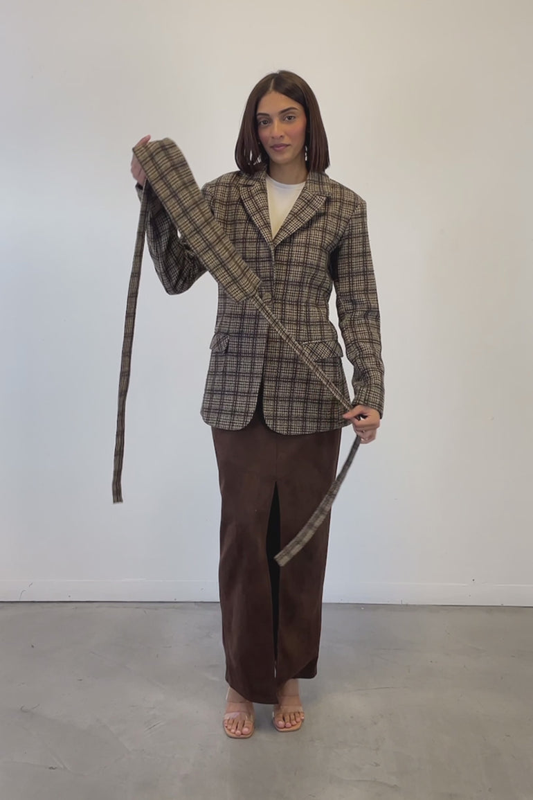 Brown Check XS