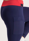 Active Legging with Elasticated Waist - Navy