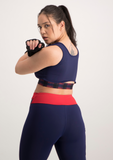 Cut Out Active Crop Top - Navy