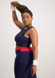 Cut Out Active Crop Top - Navy