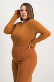 Lucy Long Sleeve Bodysuit - Glazed Ginger