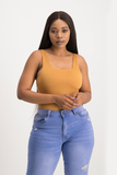 Thandi Square Neck Bodysuit - Brown Sugar