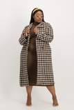 Madison Brown Check Coat