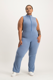 Melissa Ribb Sleeveless Jumpsuit - Blue