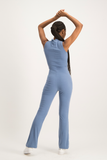 Melissa Ribb Sleeveless Jumpsuit - Blue