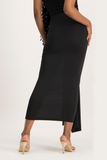 Savannah Wrap Tie Detail Skirt - Black