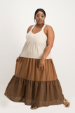 Nokwanda Linen Colour Block Dress