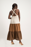 Nokwanda Linen Colour Block Dress