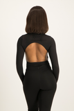 Gwen Open Back Bodysuit - Black
