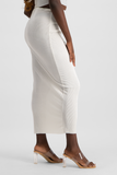 Tessa Plisse Maxi Skirt - Ivory