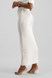 Tessa Plisse Maxi Skirt - Ivory