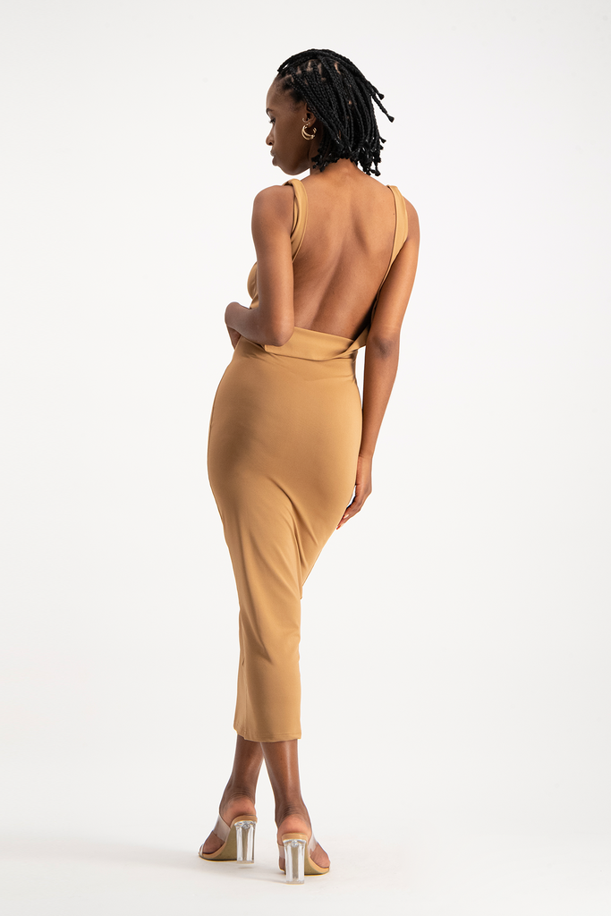 Backless midi hot sale
